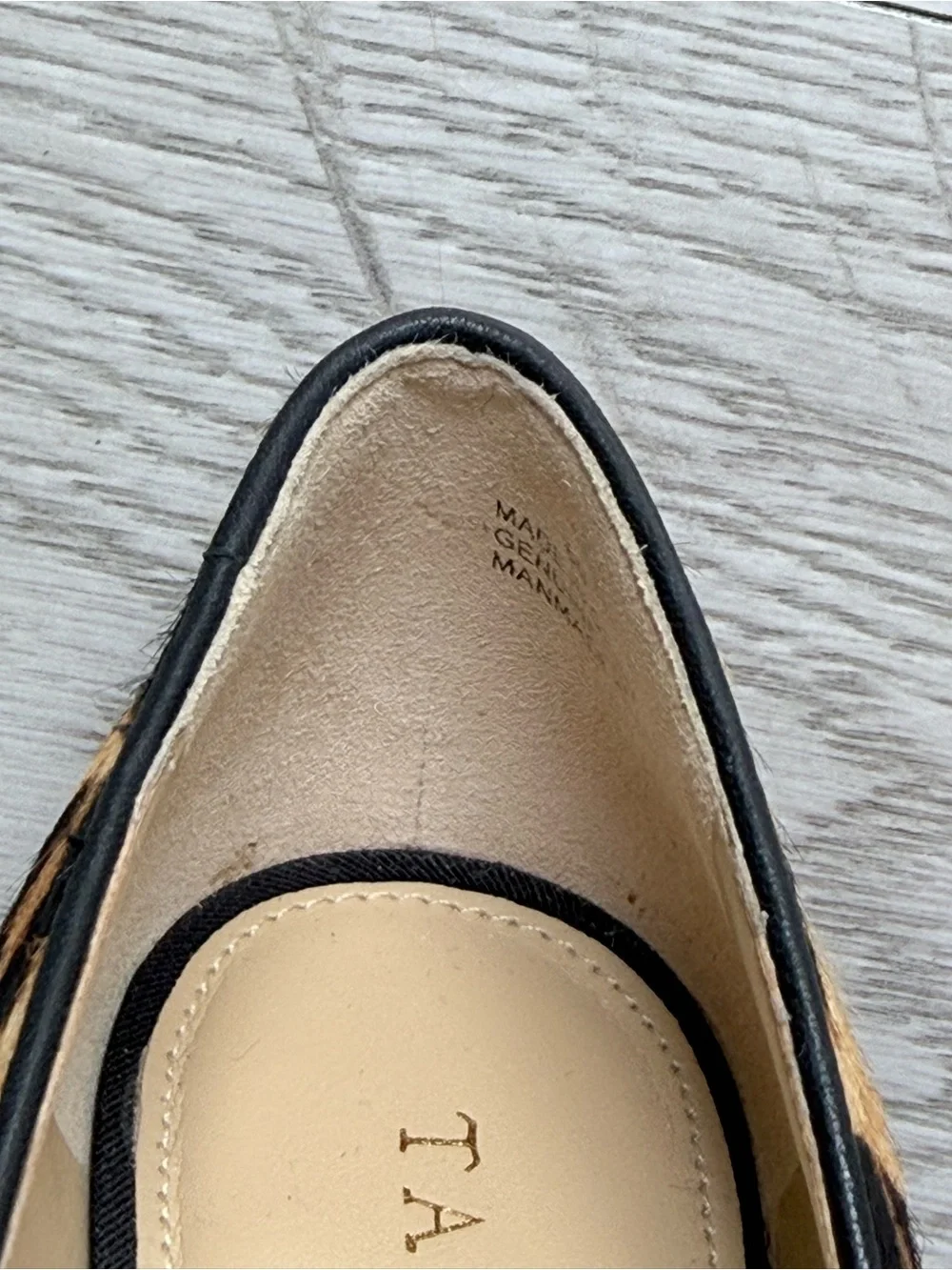 Talbots Leopard Calf Hair Wedge Pumps Women Size 6N Narrow Hair On Hide Shoes